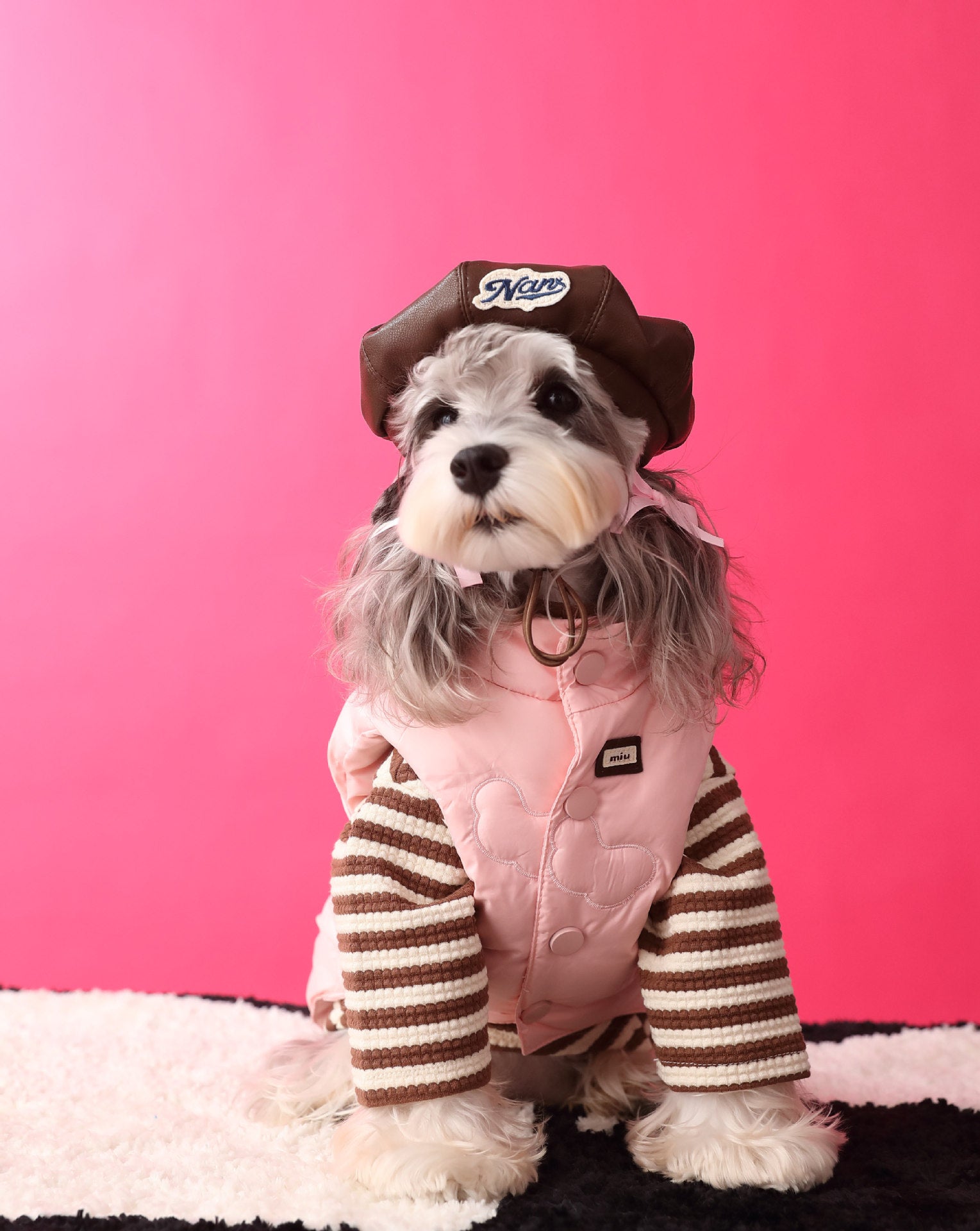 Warm Puffer Vest with Cloud Pattern