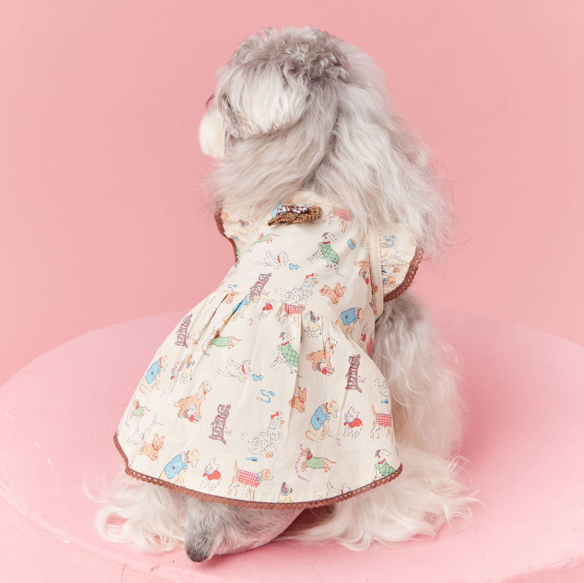 Vintage Dog Print Dress