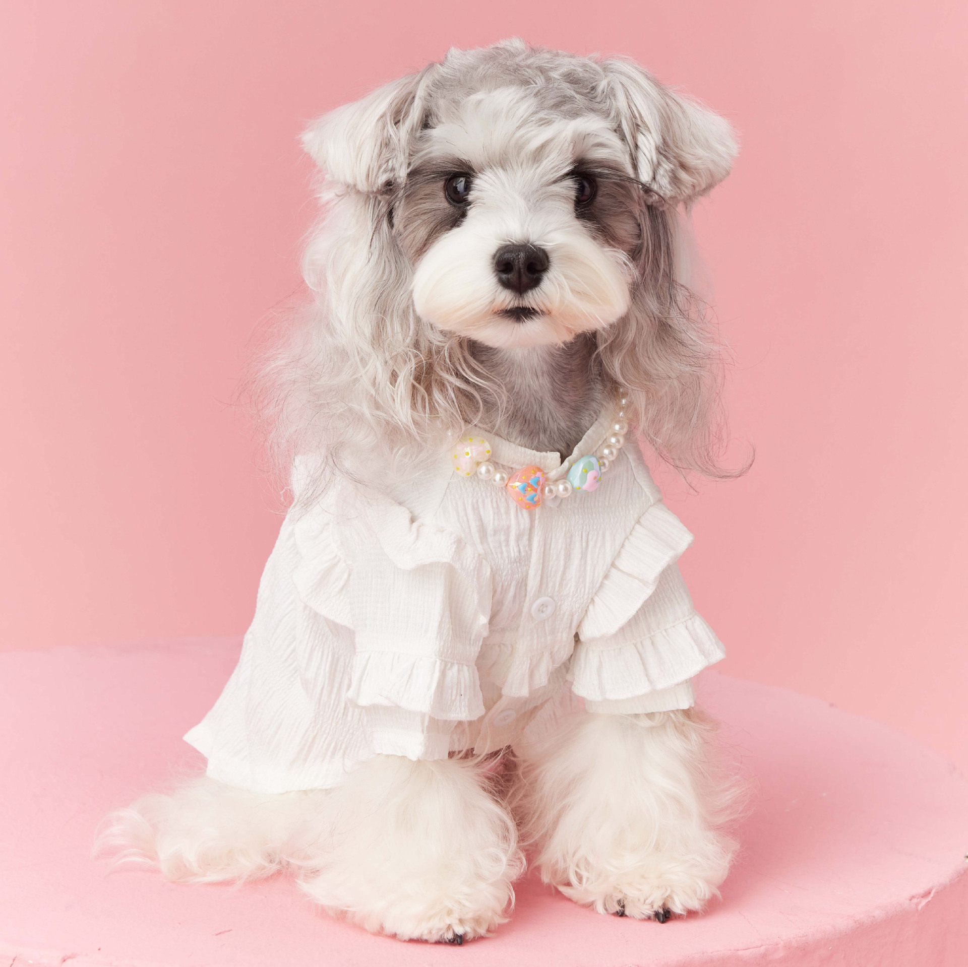 White Ruffle Princess Dress