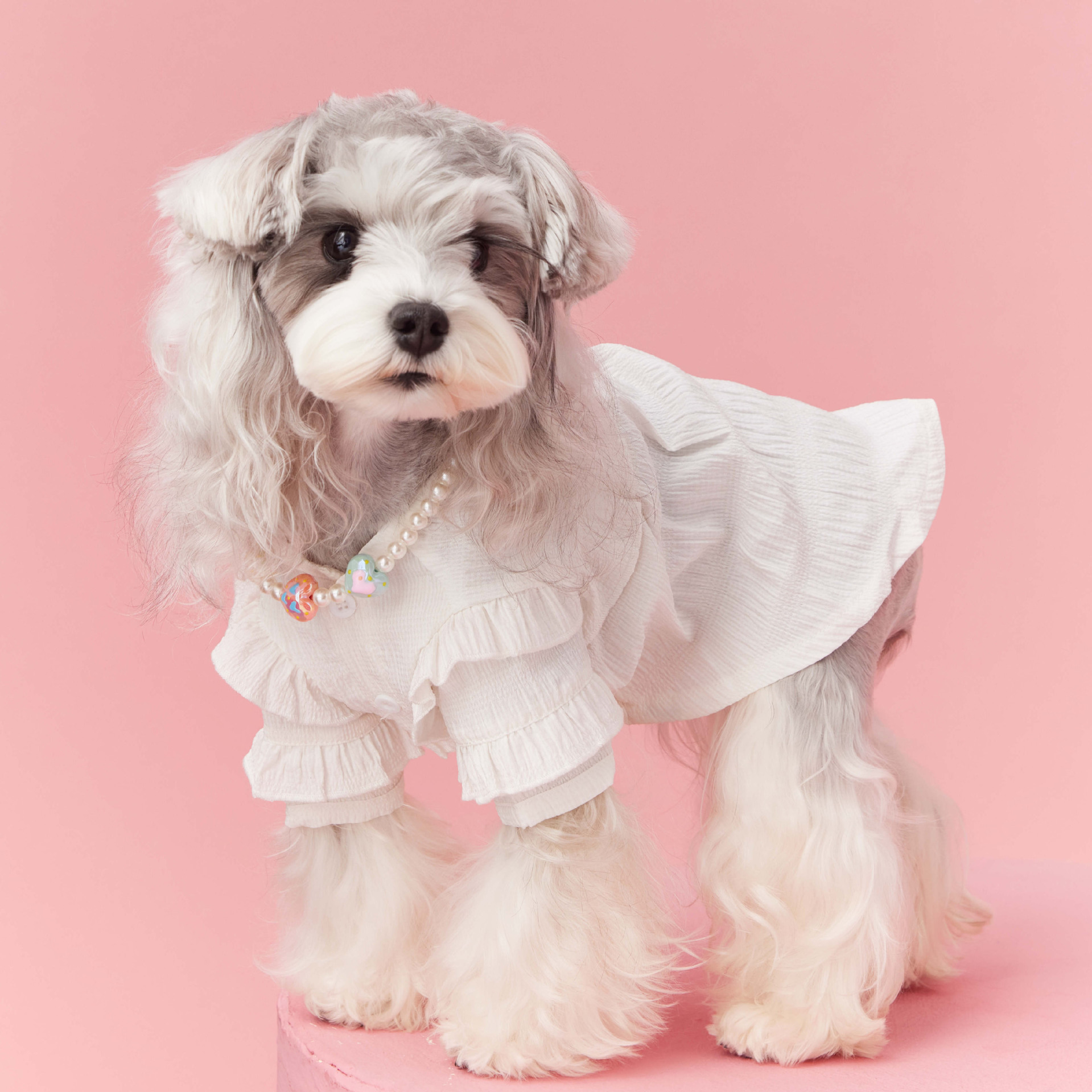 White Ruffle Princess Dress
