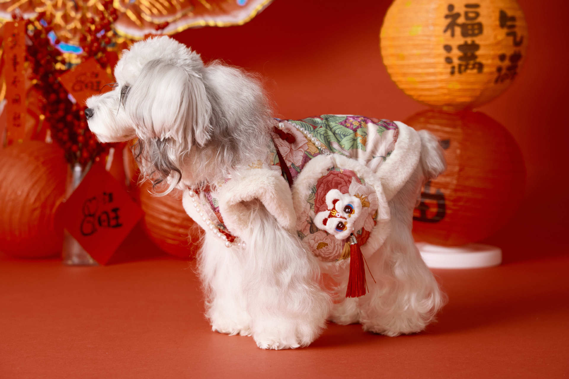 Floral Brocade New Year Vest