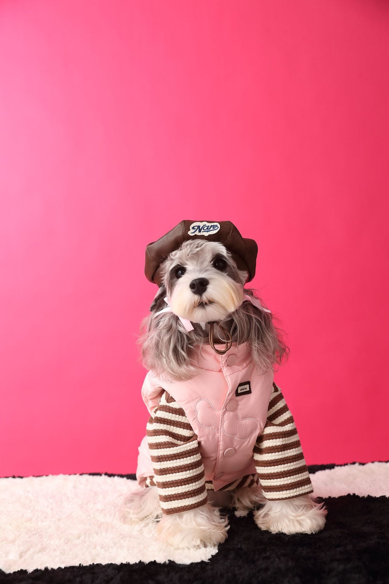 Warm Puffer Vest with Cloud Pattern