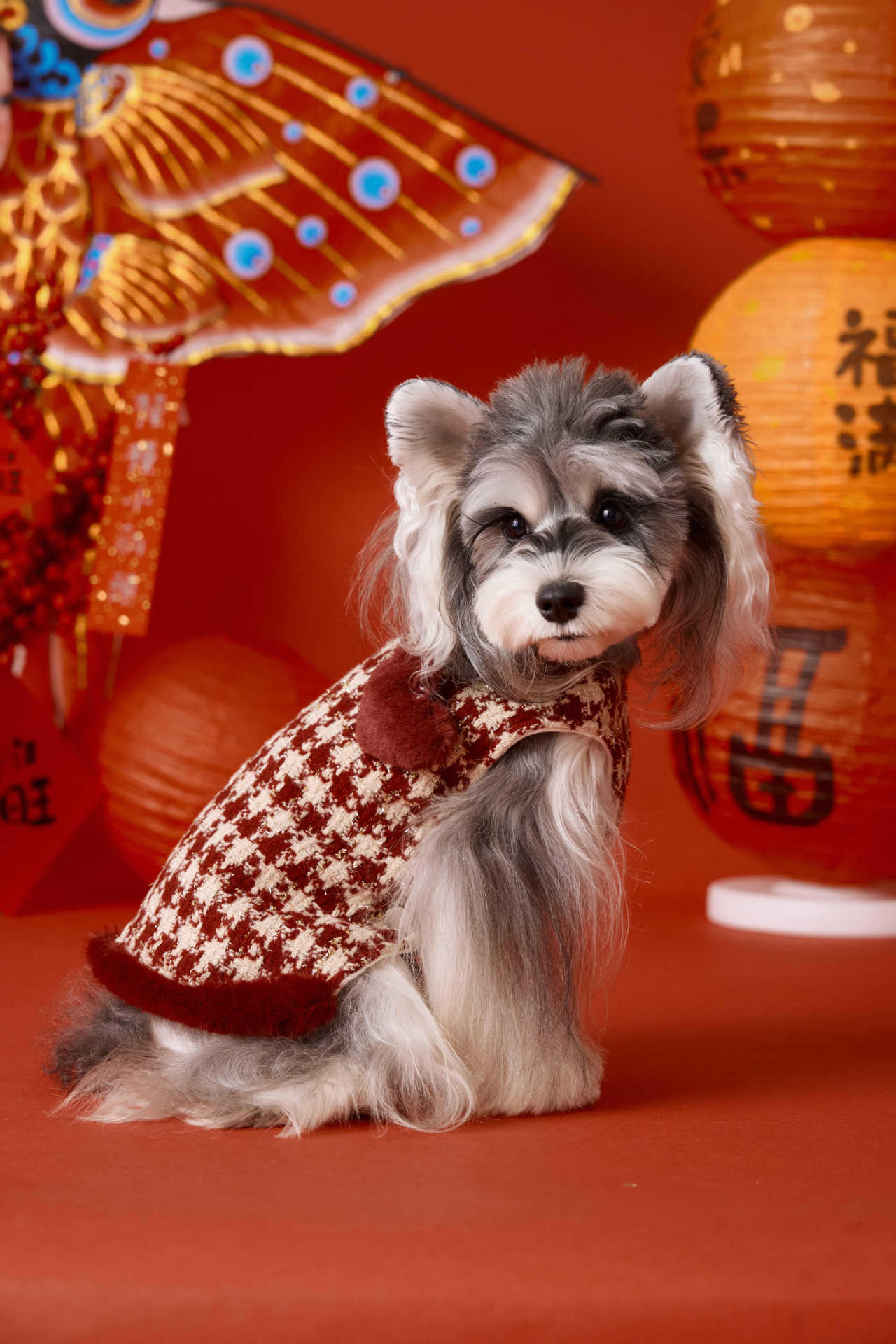 Vintage Houndstooth Winter Dress