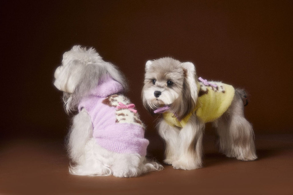 Spotted Pup Fuzzy Hooded Vest