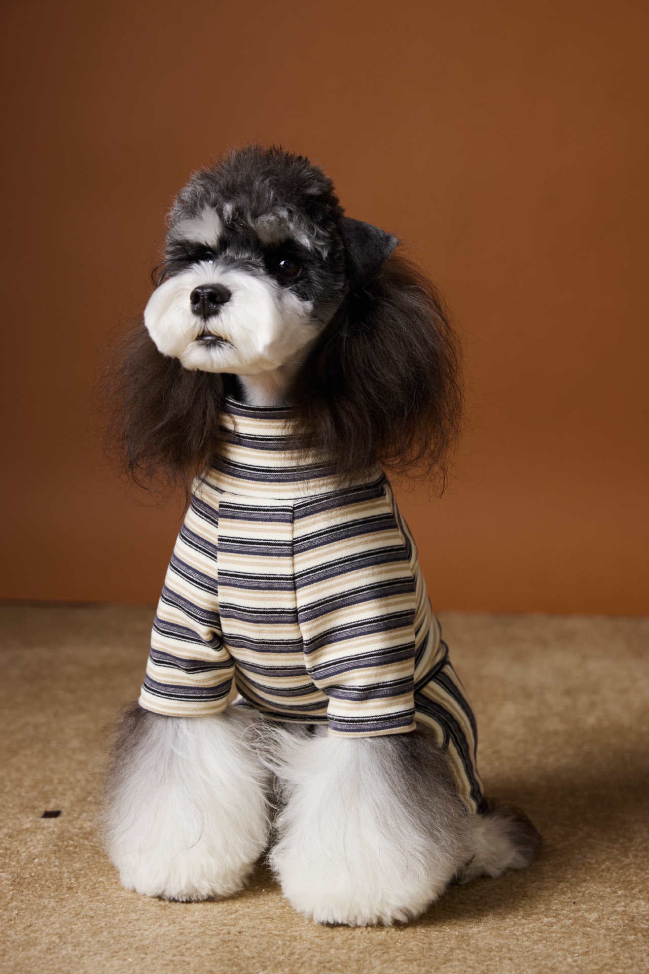 Striped Four-Legged Turtleneck Base Layer