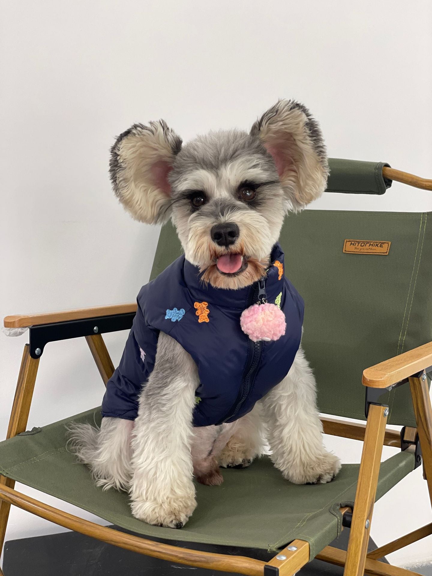 Cozy Teddy Embroidered Puffer Vest