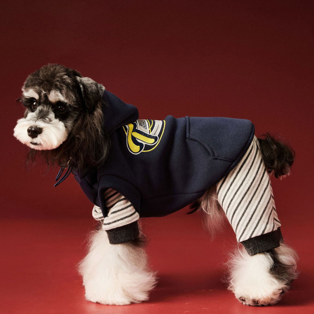 Navy Star Embroidered Hoodie