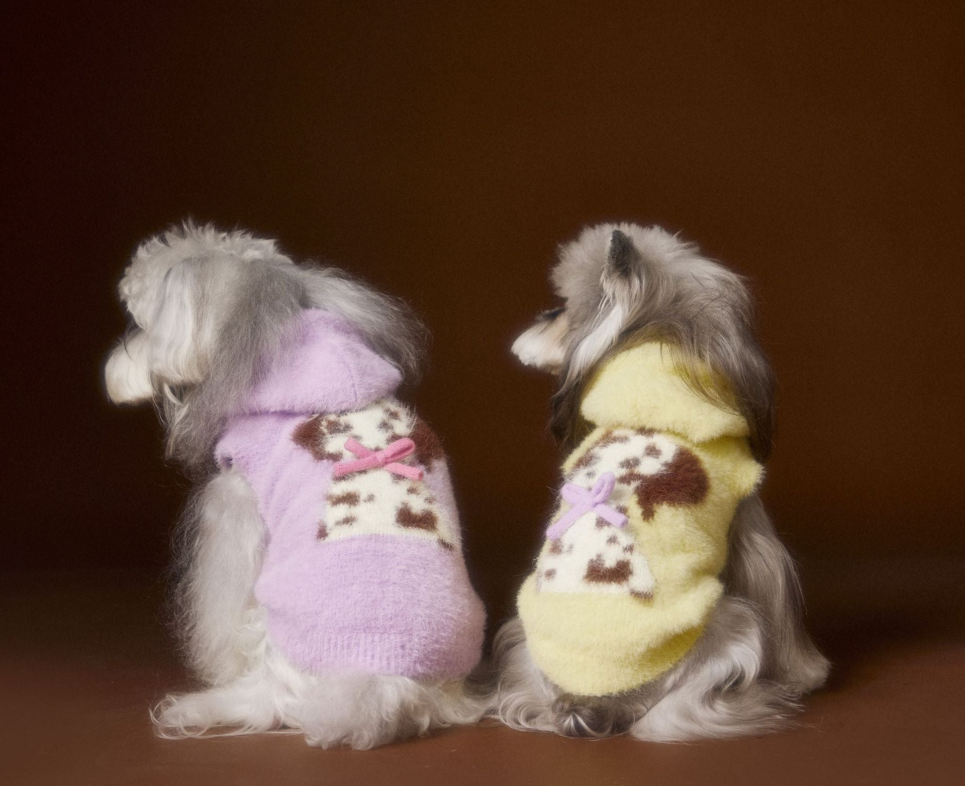 Spotted Pup Fuzzy Hooded Vest