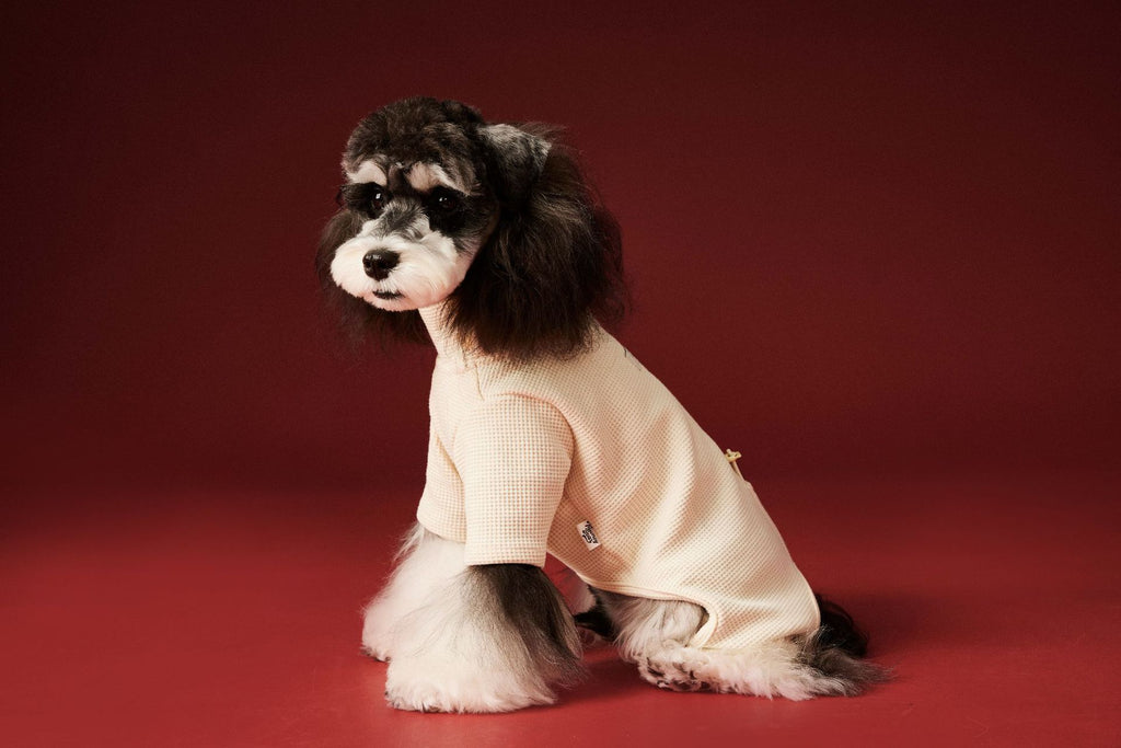 Waffle Knit Dog Onesie
