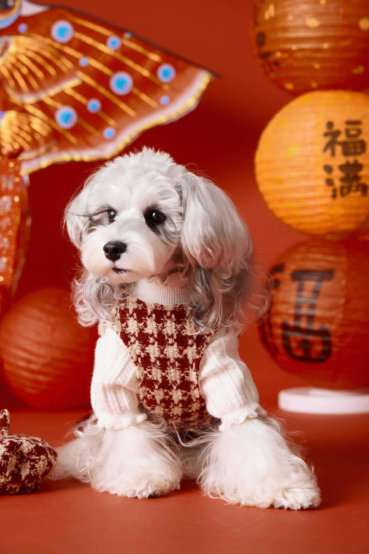 Vintage Houndstooth Winter Dress