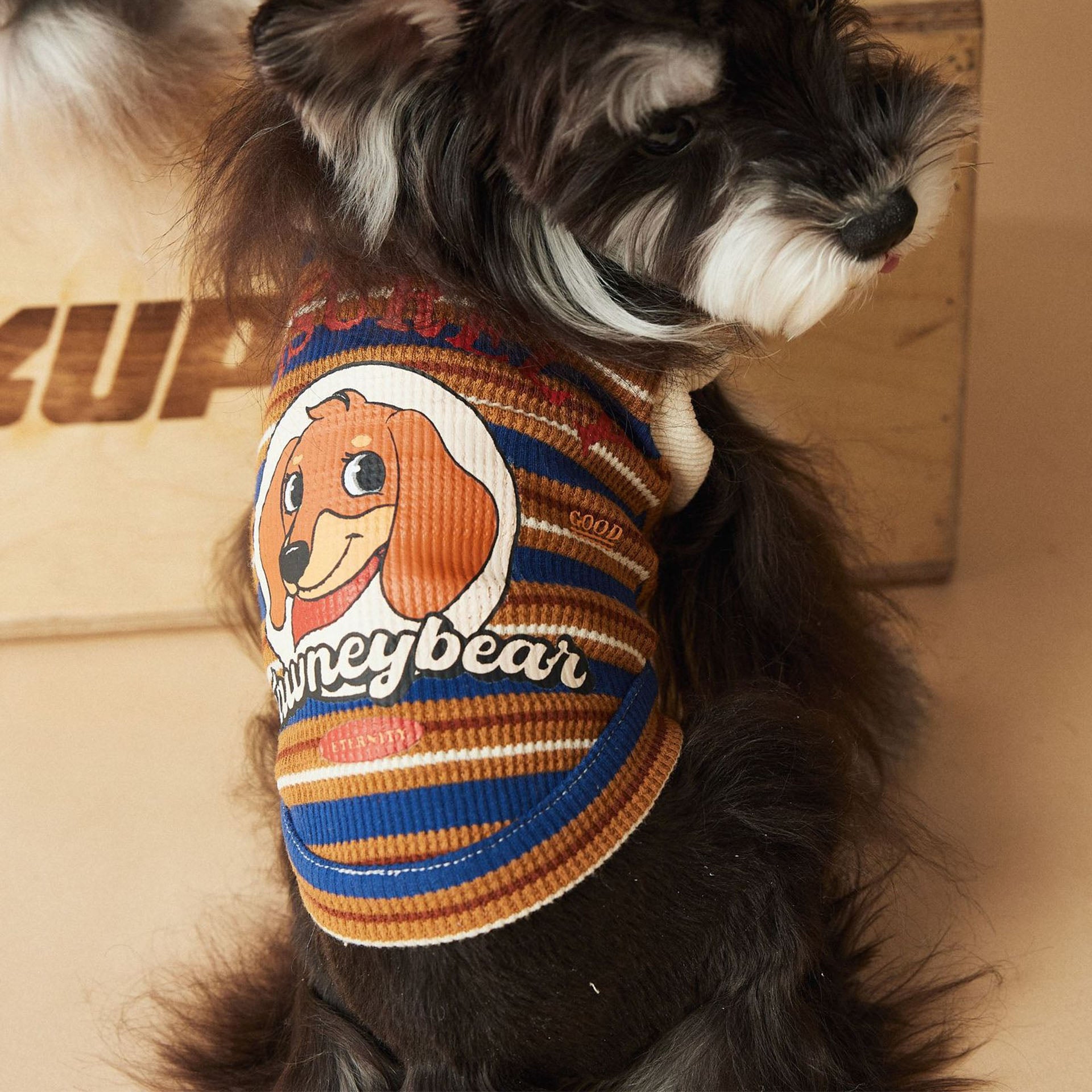 Playful Pup Striped Vest
