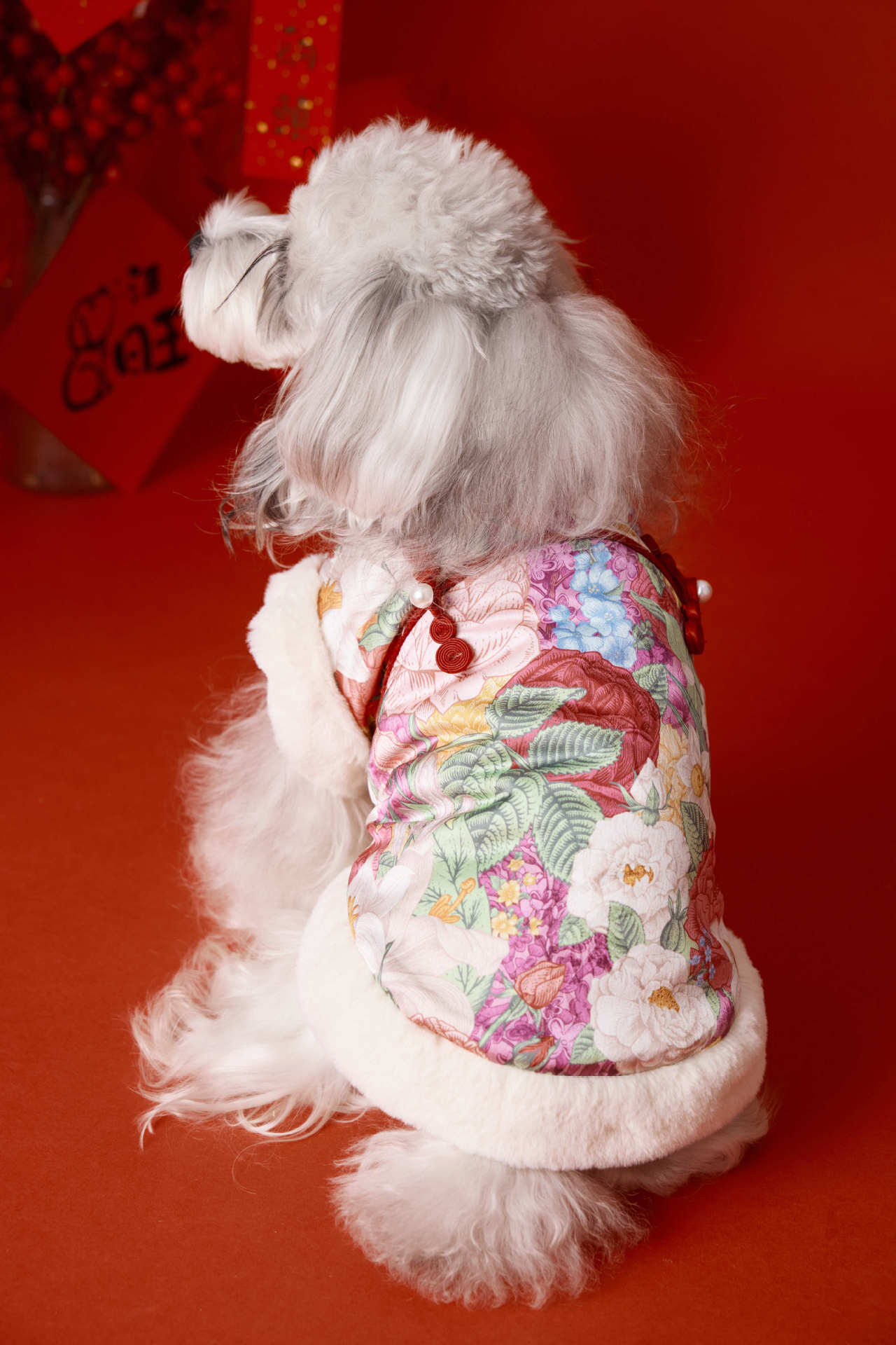 Floral Brocade New Year Vest