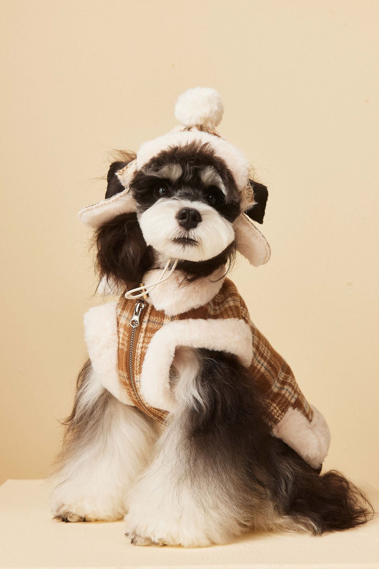 Plaid Fleece Lined Vest for Dogs