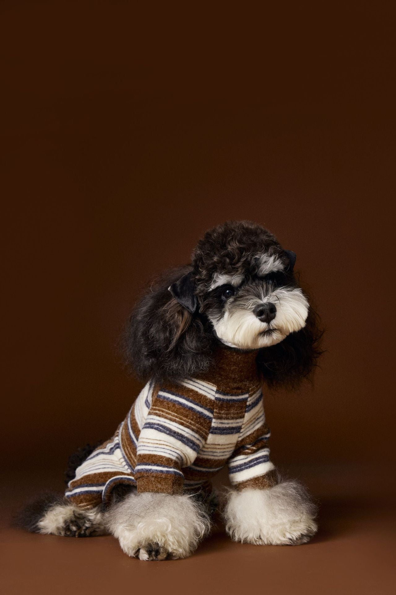 Retro Fuzzy Striped Four-Leg Suit