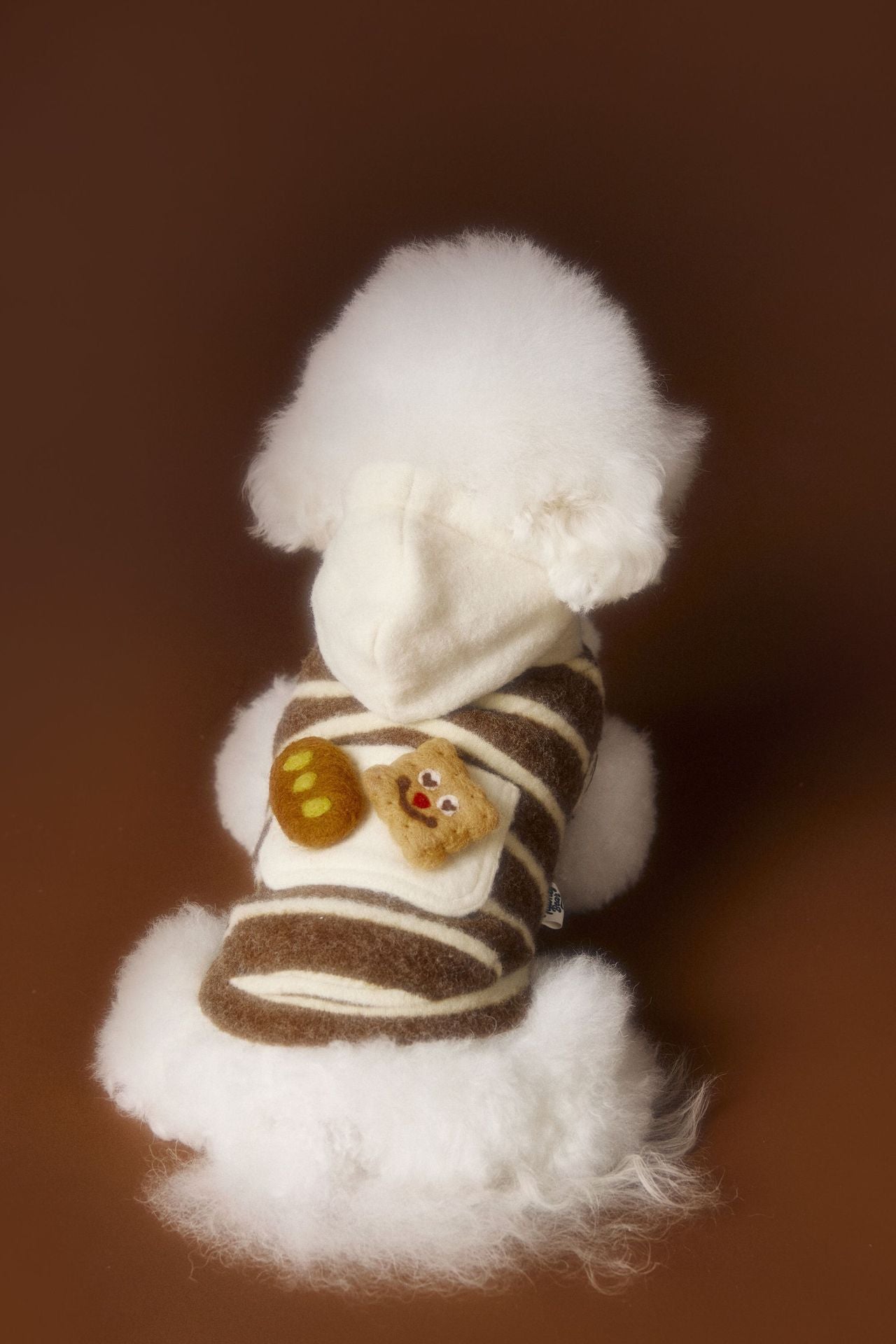 Fuzzy Stripe Sleeveless Hoodie