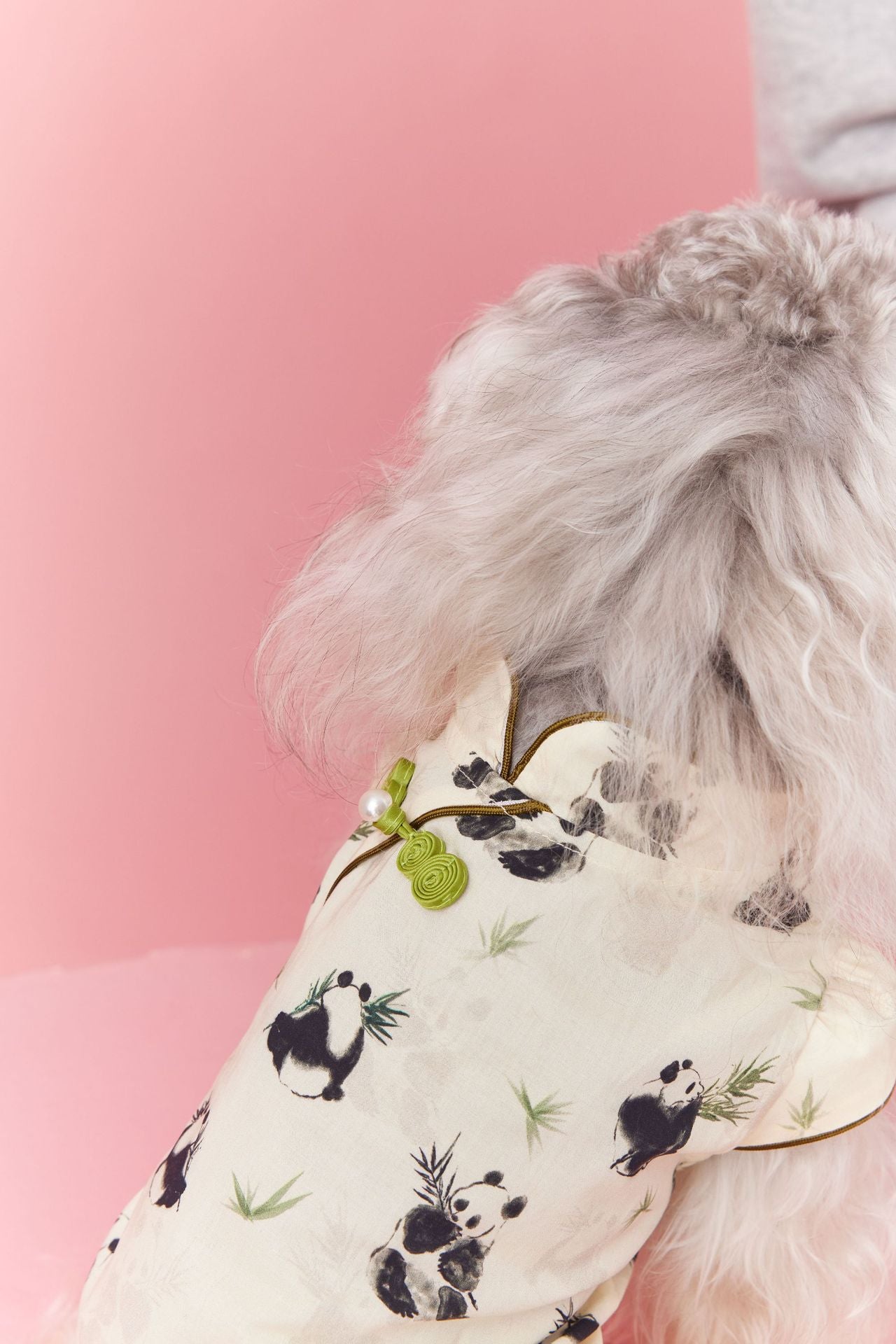 Panda Ruffle Cheongsam Dress