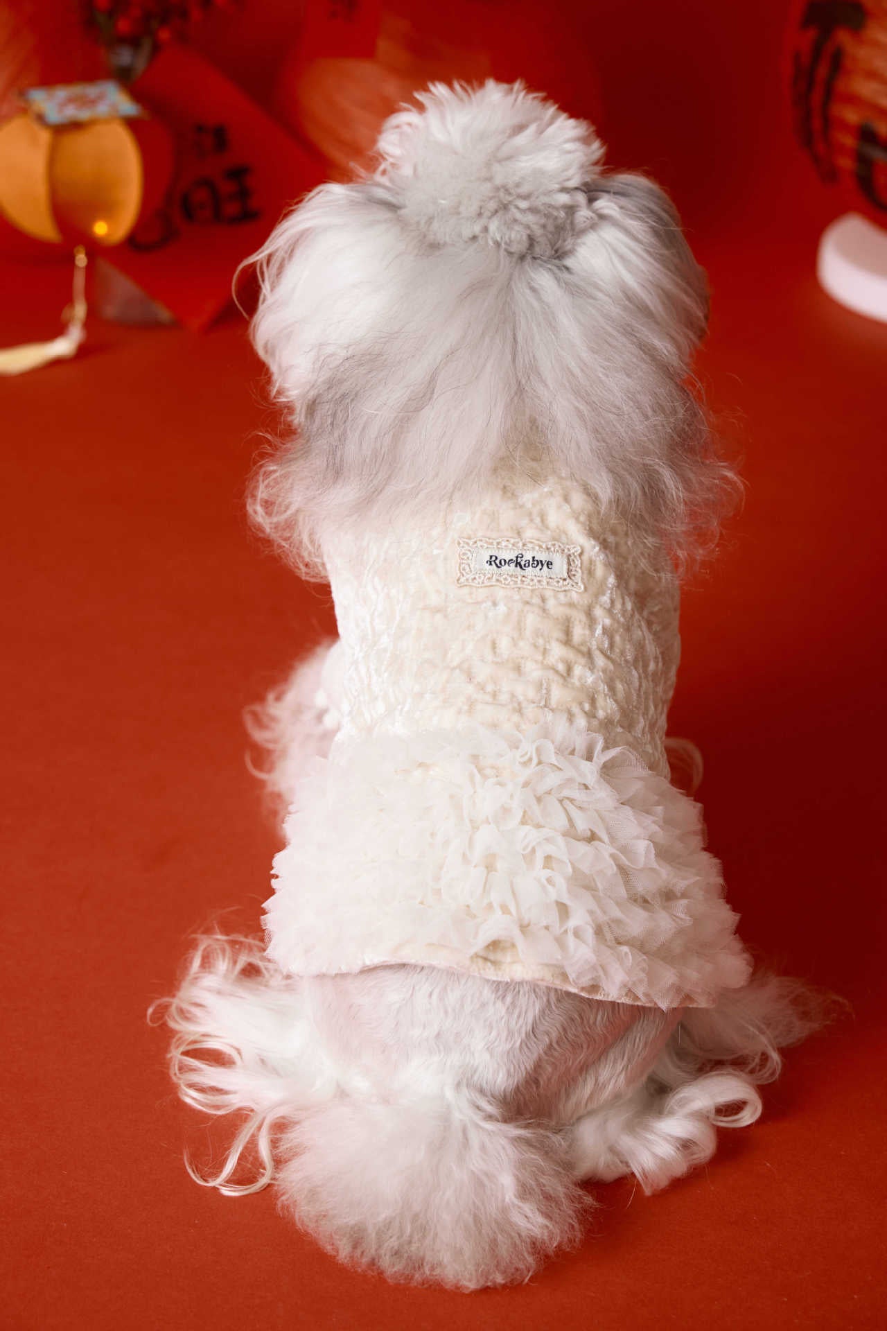 Chic Tweed Ruffle Dress for Dogs