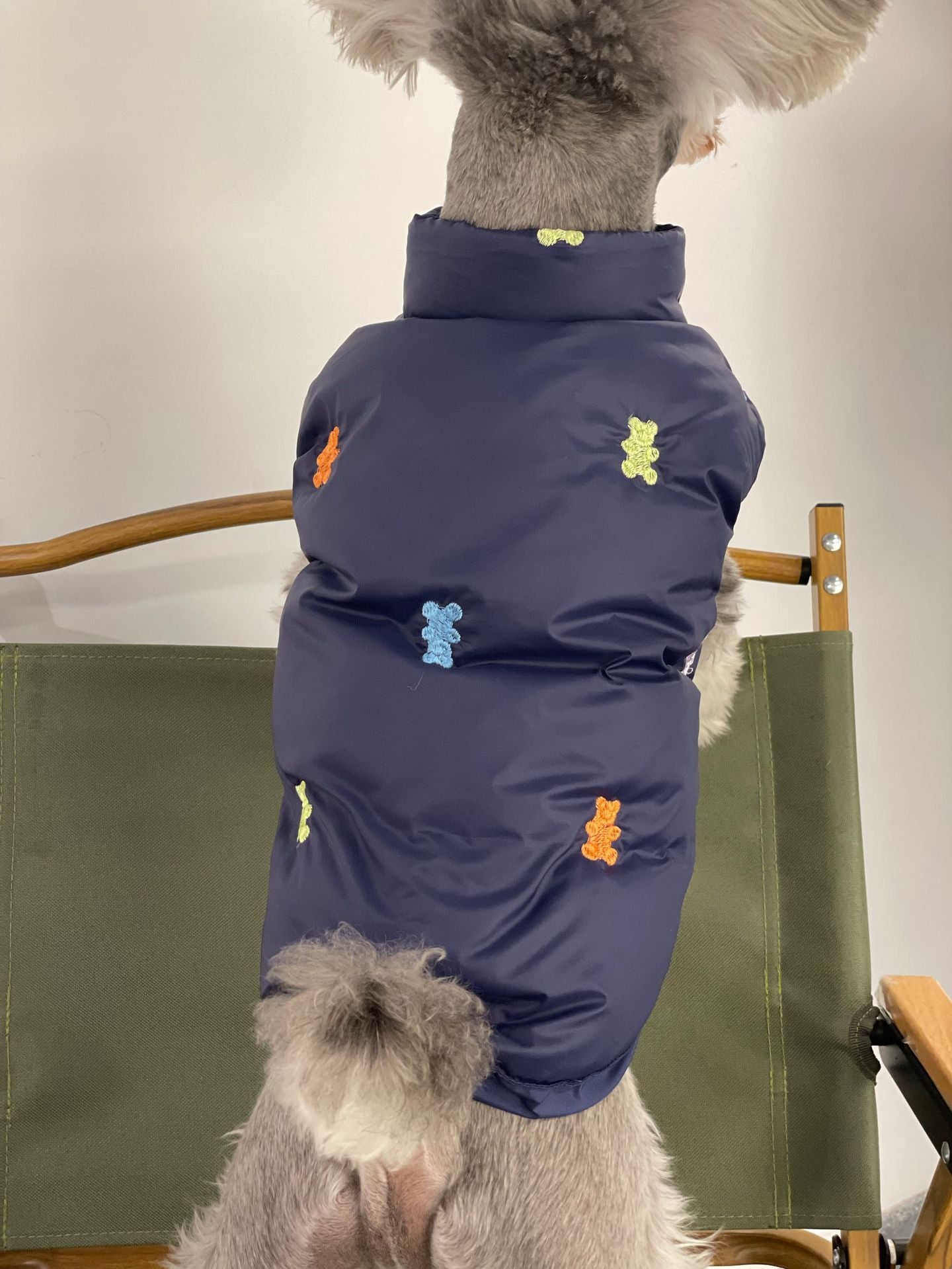 Cozy Teddy Embroidered Puffer Vest