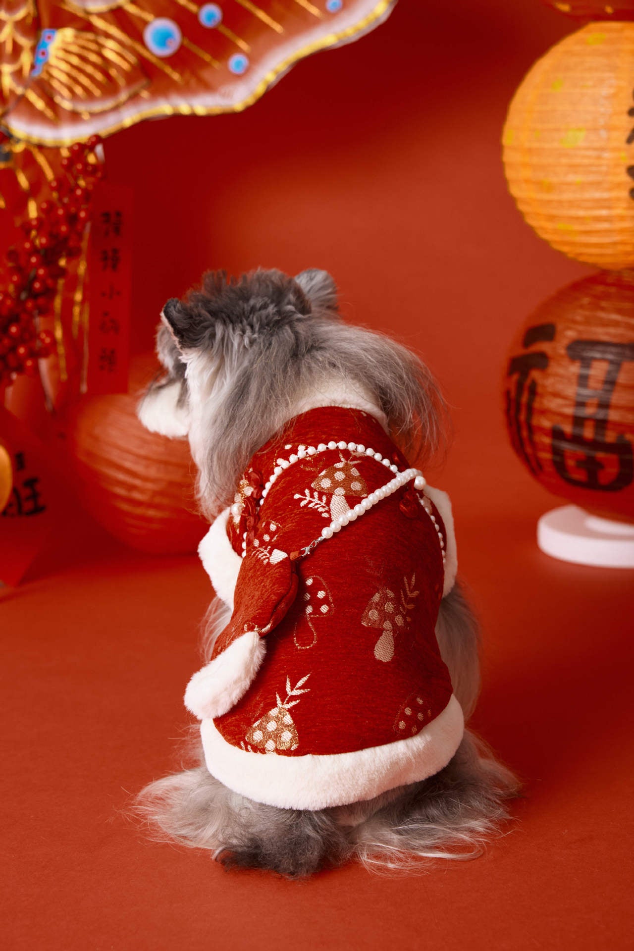 Lunar New Year Plush Brocade Coat