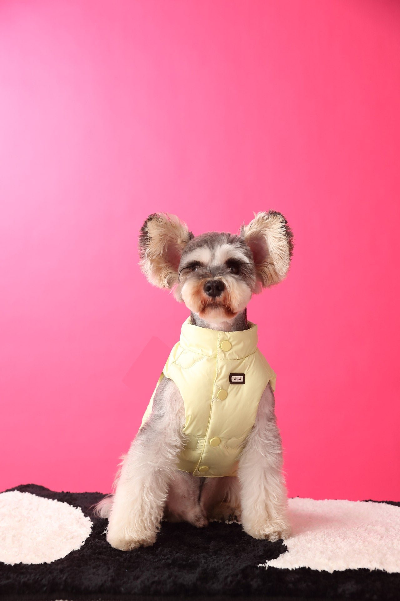 Warm Puffer Vest with Cloud Pattern