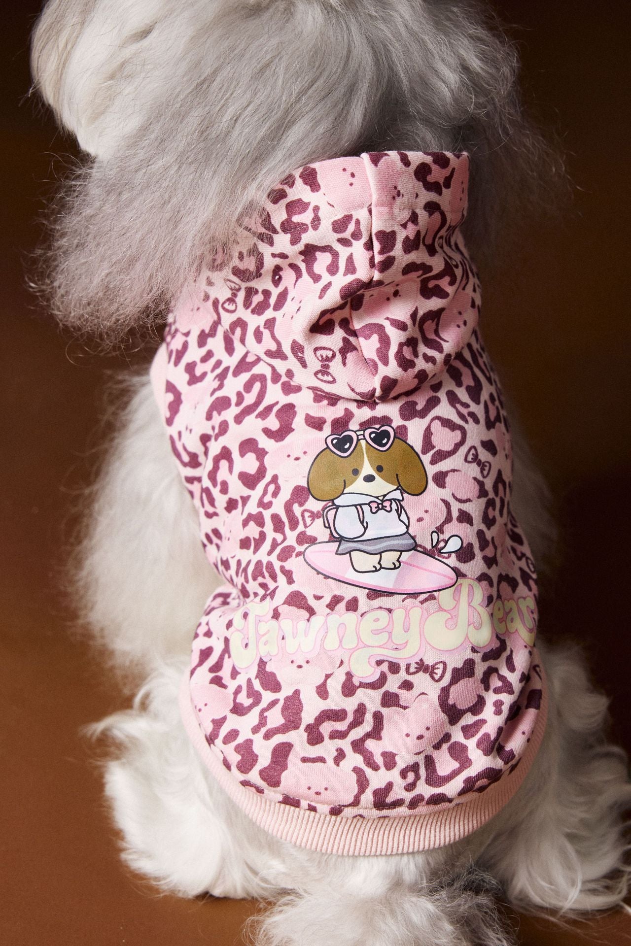Leopard Print Dog Hoodie Vest