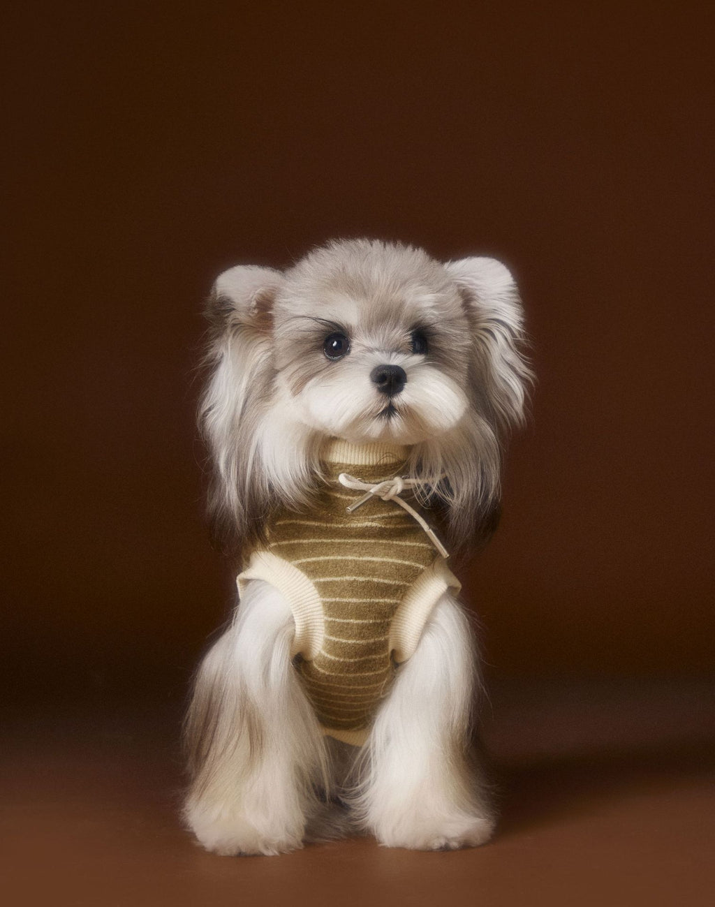 Striped Turtleneck Knit Vest