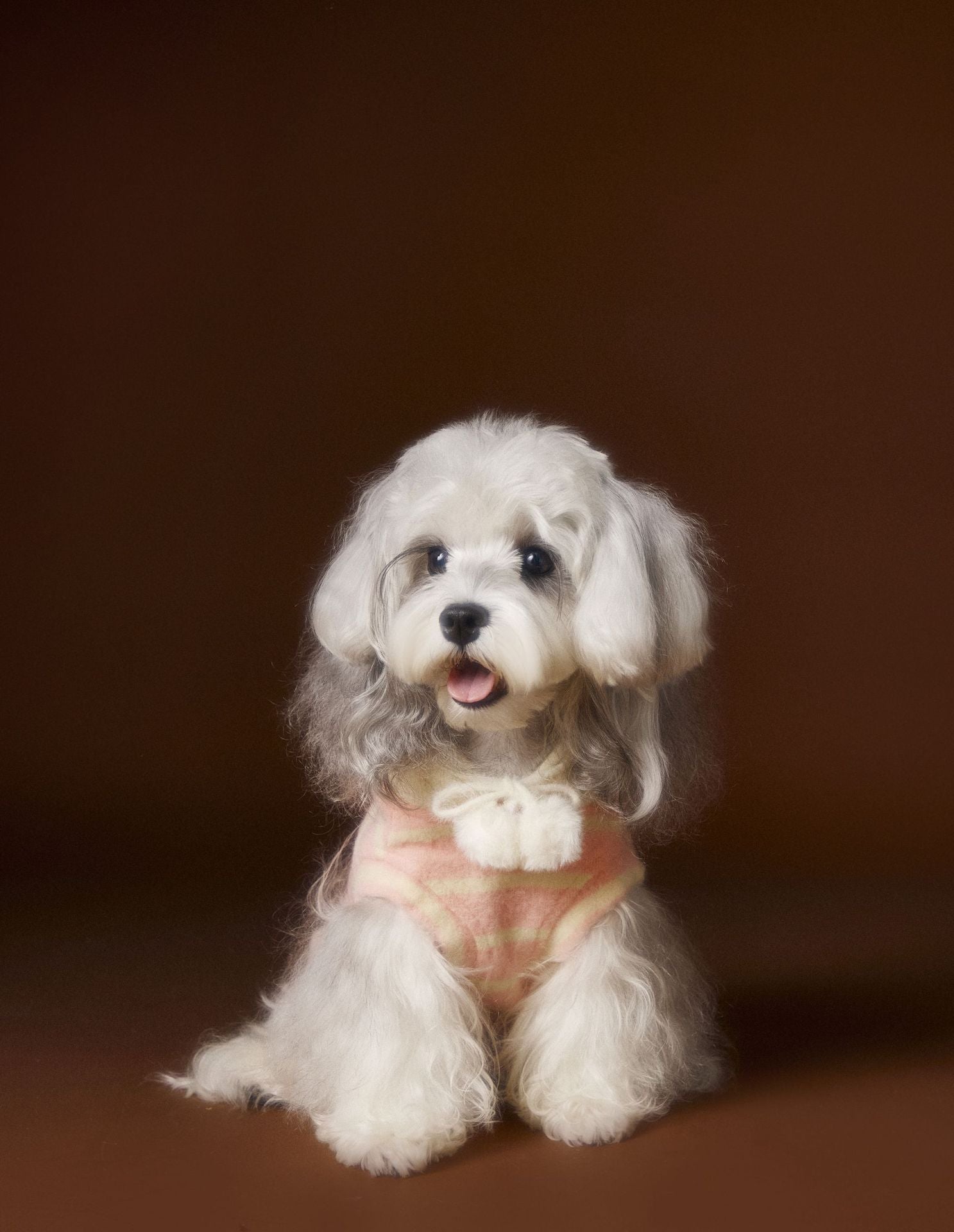 Fuzzy Stripe Sleeveless Hoodie