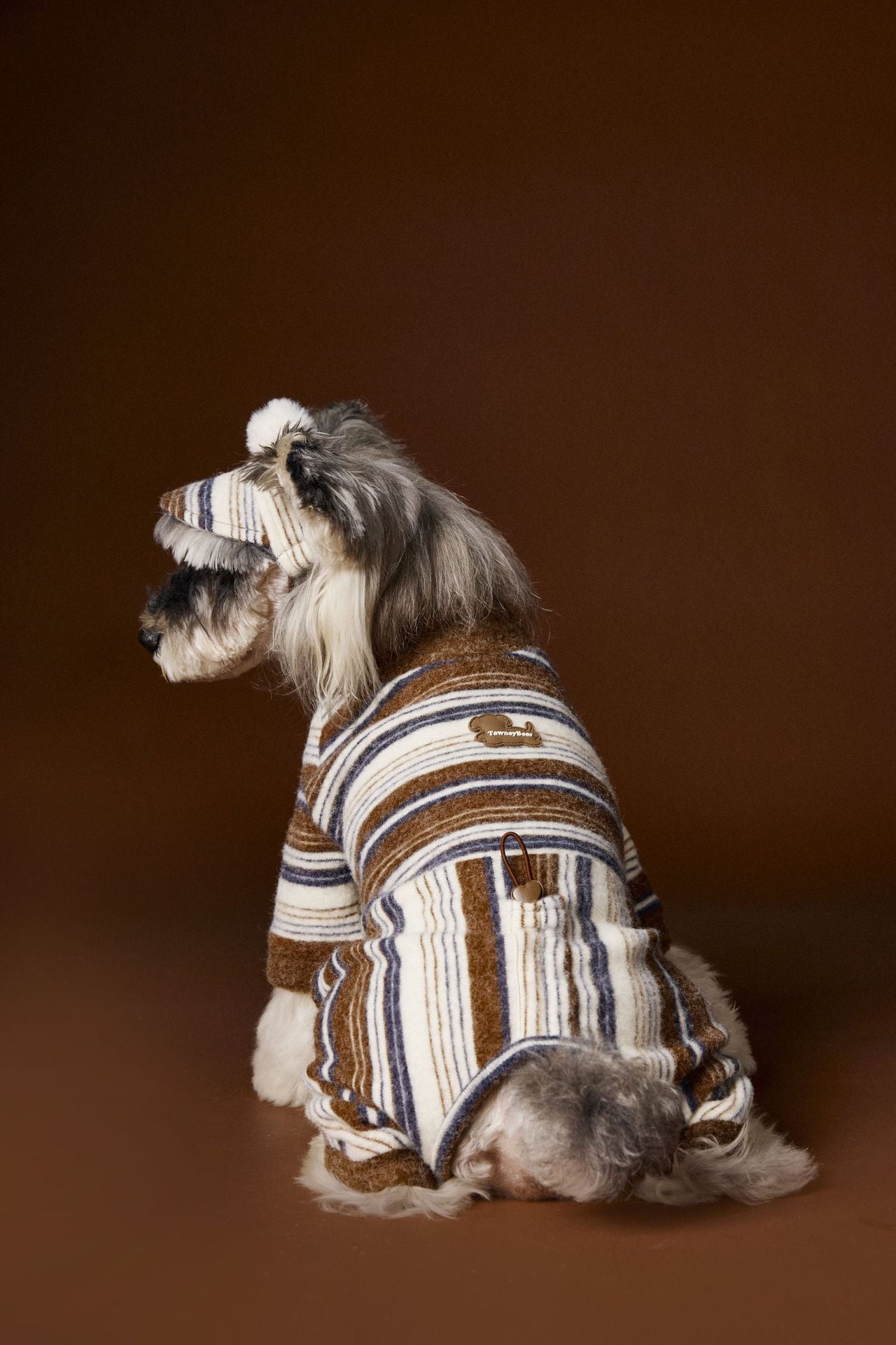 Retro Fuzzy Striped Four-Leg Suit