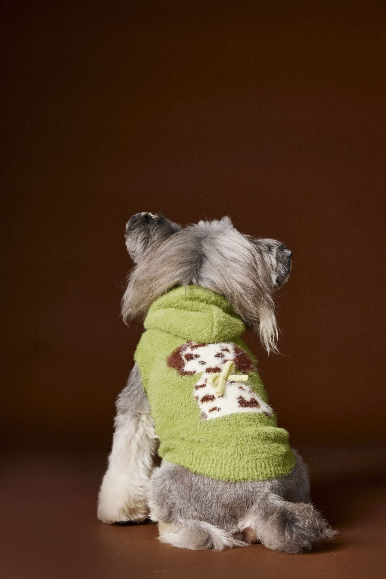 Spotted Pup Fuzzy Hooded Vest