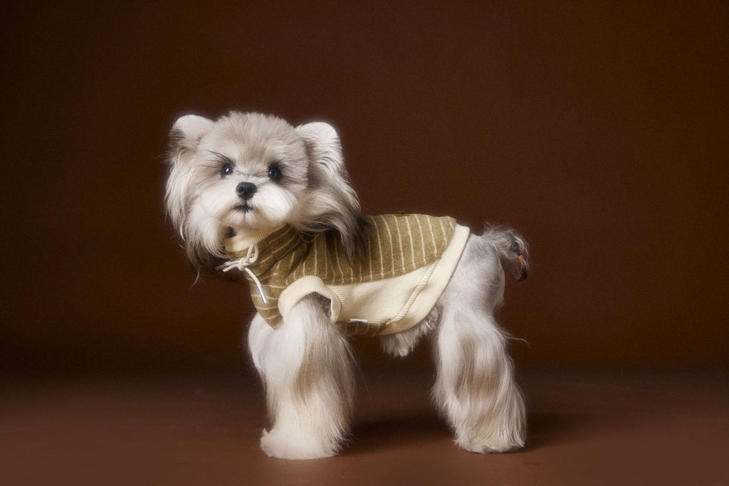 Striped Turtleneck Knit Vest