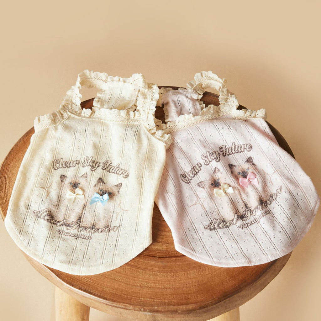 Cat Print Cotton Vest