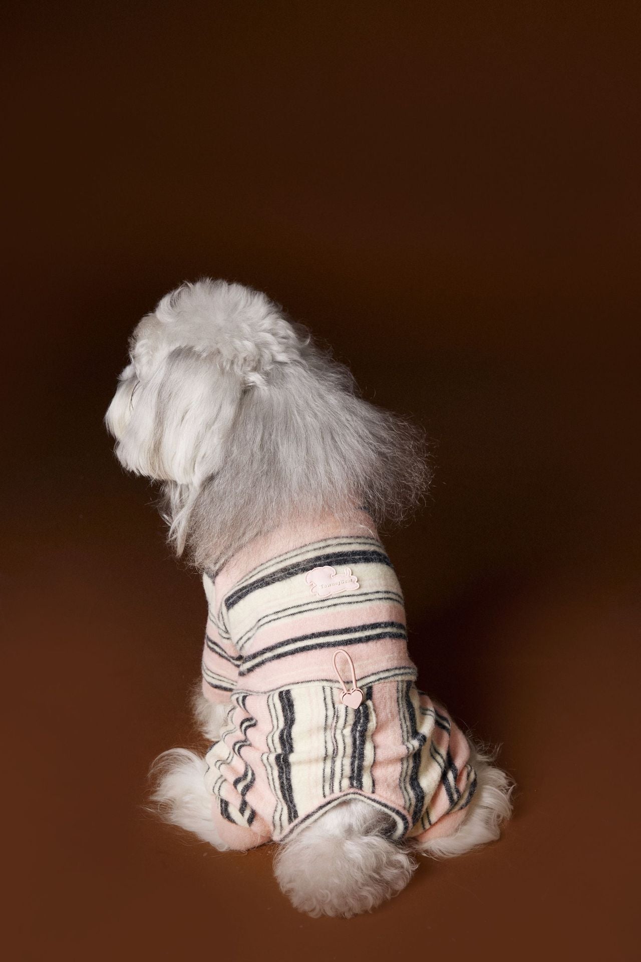 Retro Fuzzy Striped Four-Leg Suit