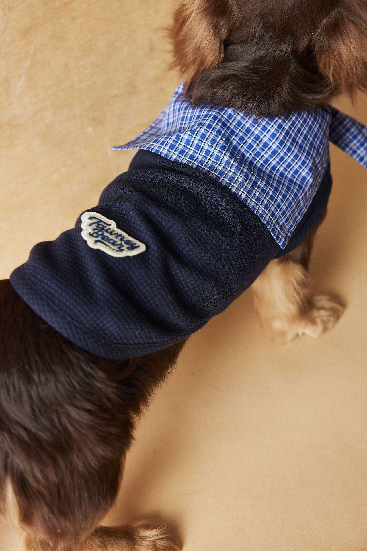 Plaid Collar Sleeveless Knit Vest