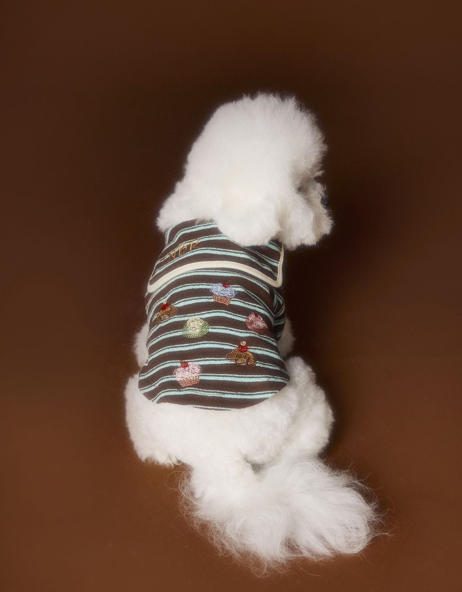 Striped Cupcake Embroidery Tee