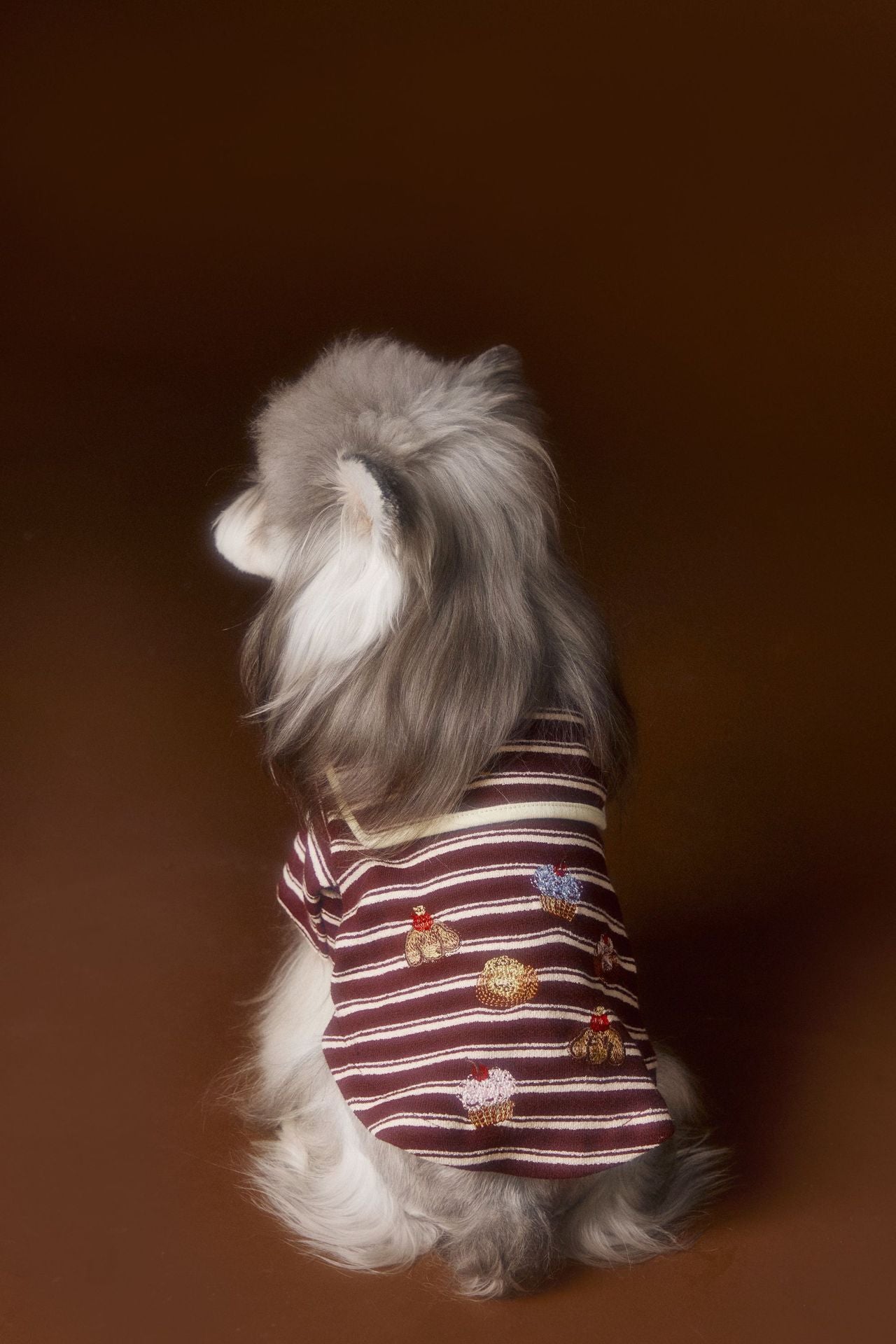 Striped Cupcake Embroidery Tee