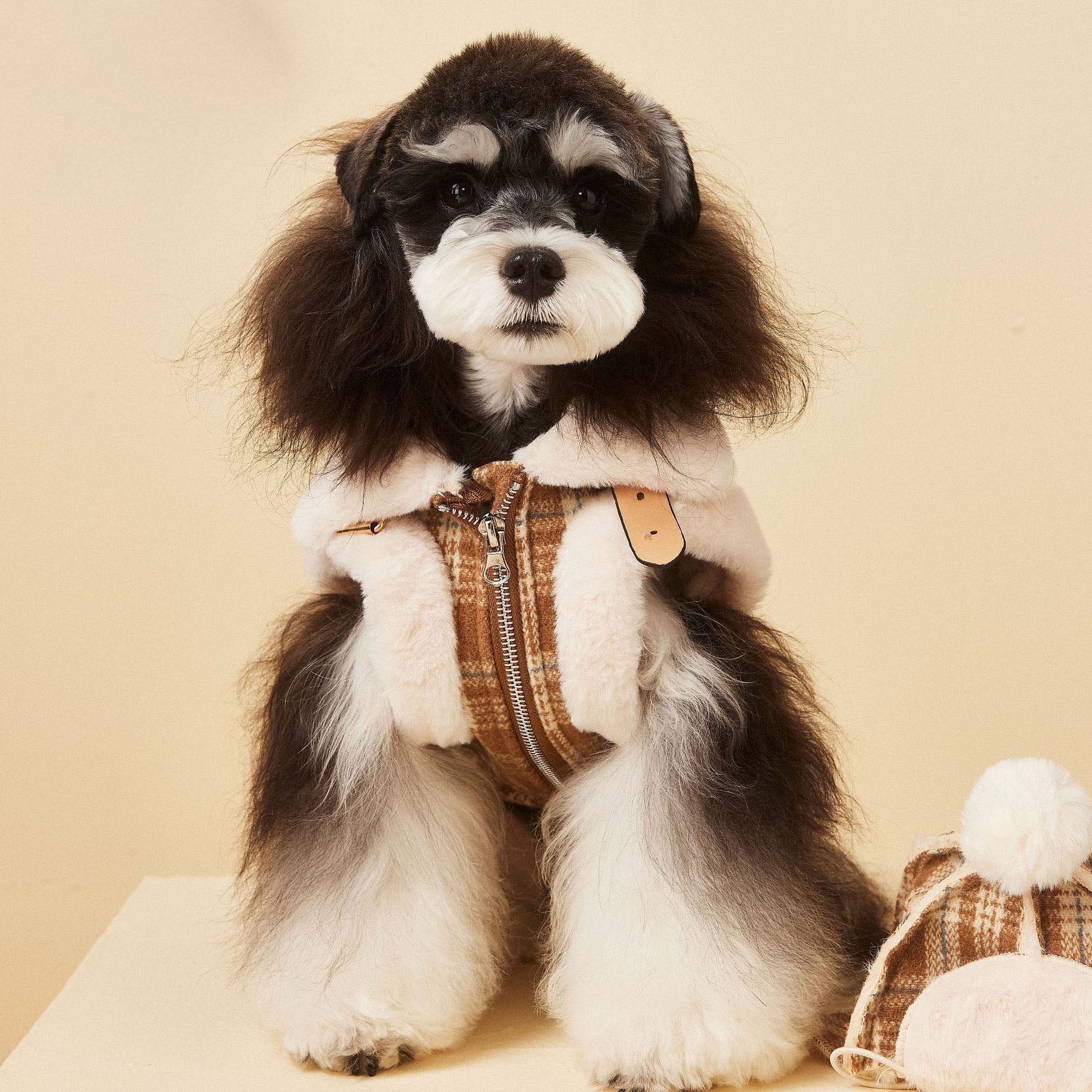 Plaid Fleece Lined Vest for Dogs